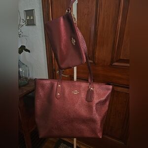 Authentic Coach purse and matching wristlet